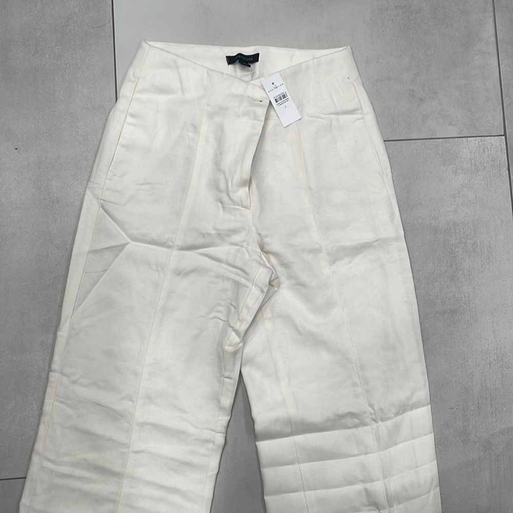 Cream white pants. NEVER WORN, tags on